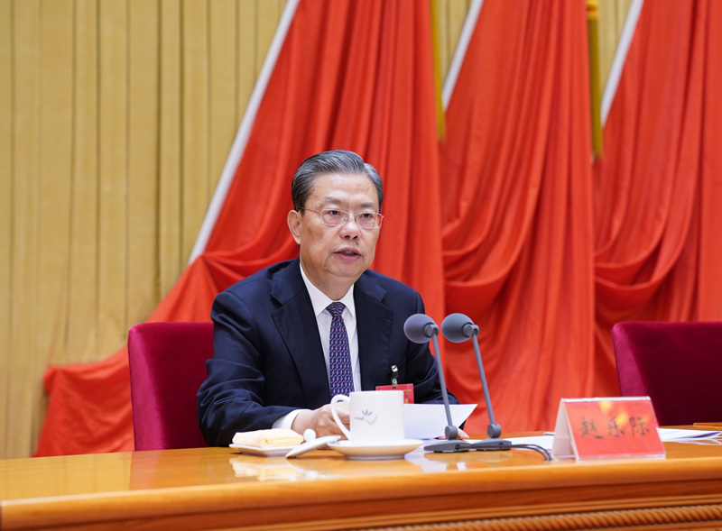 1月22日，中國(guó)共產(chǎn)黨第十九屆中央紀(jì)律檢查委員會(huì)第五次全體會(huì)議在北京開(kāi)幕。中共中央政治局常委、中央紀(jì)律檢查委員會(huì)書記趙樂(lè)際代表中央紀(jì)律檢查委員會(huì)常務(wù)委員會(huì)作題為《推動(dòng)新時(shí)代紀(jì)檢監(jiān)察工作高質(zhì)量發(fā)展，以優(yōu)異成績(jī)慶祝中國(guó)共產(chǎn)黨成立100周年》的工作報(bào)告。新華社記者 張領(lǐng) 攝
